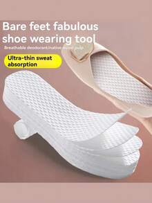10 件/包一次性木浆鞋垫，适用于运动鞋和休闲鞋，超薄，吸湿排汗，防臭，男女皆宜
