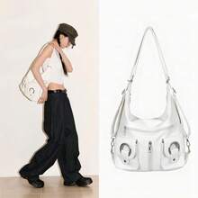 Women Fashion Backpacks - Trắng (vải dày chất lượng cao) - Xem 8