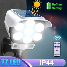 Outdoor Motion Sensor . Solar Lights 2000 Lumens 77LED Solar Motion Sensor LED Light - D - View 10