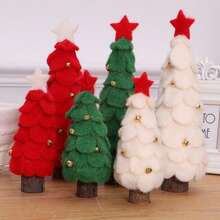 Árbol de Navidad artificial de escritorio mini, perfecto para decoración navideña, hogar, cocina, mesa de comedor - Multicolor - Ver 3