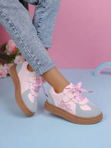 Mädchen Trainingsschuhe Kinder Sportschuhe, silberner Ballettschuh-Stil, Frühling/Herbst 2025 Neuankömmling, Kleinkind & Große Kinder - Pink - Übersicht 3