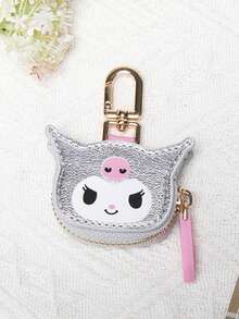 Sanrio 可爱卡通 Hello Kitty 钥匙扣，优质 PU 皮革包袋饰品，3D 蝴蝶结，适合女士的可爱礼物，生日圣诞派对礼物，适用于钱包、配件收纳车内配件 Goth Y2k