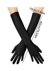 D EXCEED 1 Pair Opera Gloves For Women Adjustable Length Gloves 1920s Great Gatsby Costume Accessories & Modern Tea Party Elegance Mother's Day Gift Set Halloween Hand Dress Up - Purple - View 8