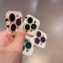 5件套混合夜光陶瓷相机镜头保护膜，适用于iPhone11-16，防刮，荧光色，完美贴合 - 提升手机外观！夜光相机镜头保护膜适用于Apple 11/12/13/14/15/16/16 Plus/16 Pro/16 Max系列，防水防震防摔防指纹全覆盖，适用于日常防护、办公室、家用手机相机盖，防刮 - 彩色 - 查看 7