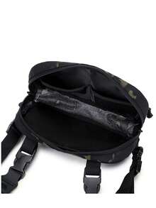 男士钓鱼背心包，迷彩徒步胸包，便携式户外运动旅行包，适合徒步旅行和露营 - 彩色 - 查看 7