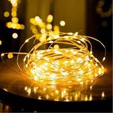 1 buah Lampu Hias Plastik 10/20/30/50/100/200 LED, Panjang 1/2/3/5/10/20M, Lampu Dekoratif Lucu yang Dapat Diperpanjang untuk Rumah - MultiWarna - View 2
