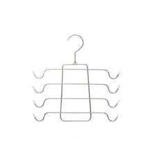 1pc Multi Functional 4-Layer Rotating Clothes Hanger, Anti Slip Foldable Bra Storage Rack, Small Space Organizing Rack, Space Saving Organizing Rack Supplies, Suitable For Wardrobes, Back To School Supplies, Summer Gifts, Sweet Bedroom Organizing Rack And Storage - Silver - View 7