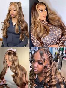Uveous 40 Inches 250% Density Lace Front Wig Human Hair Body Wave 5x5 Closure Glueless Wigs Transparent Swiss Lace 200% Density 13x4 Lace Front Wigs Human Hair Pre Plucked With Baby Hair For Women Natural Black - S4/27 - 查看 4
