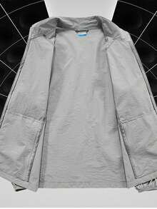 Men's UV+ Sun Protection Jacket - Breathable, Waterproof And Ultra Lightweight For Outdoor Sports - Mint Blue - View 4