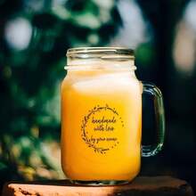 Custom Clear Plastic Stickers With Black Print - Personalized Handmade Lavender Wreath Decals - 50-Pack Adhesive Labels With Love By Your Name