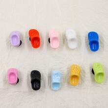 10 件套鞋饰套装，可拆卸 ABS 迷你彩色鞋，采用各种颜色的 3D 造型迷你可爱鞋，适用于 DIY 凉鞋和花园鞋