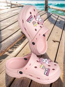 4 Estaciones Nuevas Sandalias Unisex Transpirables de Oso Sin Ojos Beige, Diseño Perforado Suave EVA Antideslizante e Impermeable, Adecuado para Interior/Exterior, Playa, Vacaciones, Cómodo, Duradero, Antibacteriano, Uso Casual Diario