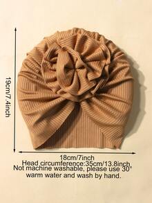 3 قطع طقم عصابة ناعمة قابلة للتمدد وقبعة للمواليد الجدد، قبعات جميلة للأطفال للاستخدام اليومي