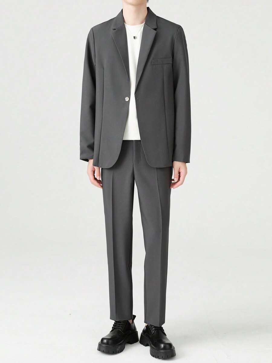 Men Suits - אפור כהה - ראה 1