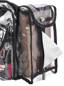 1pc Large Capacity Toiletry Bag, Multi-Functional Travel Makeup Bag, Transparent PVC Cosmetic Storage Pouch Travel Essentials For Holiday Vacation Bag For School Cruise Essentials Toiletry Bag For Women