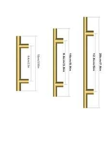 6PCS Gold Cabinet Drawer Pulls - Kitchen Cabinet Handles, Brushed Nickel Finish, Stainless Steel Drawer Knobs, Suitable For Drawers - Multicolor - View 2