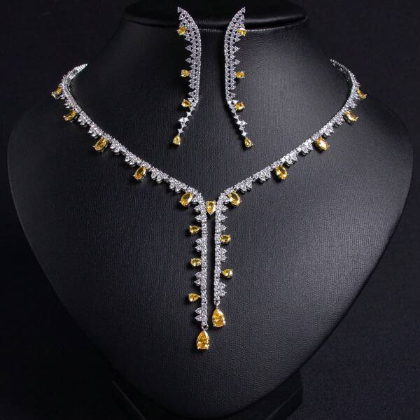 3pcs Silver-Tone Multicolor Women Jewelry Set - Earrings, Necklace, Suitable For Ladies/Brides/Bridesmaids, Festivals, Parties, Weddings, Banquets, Fashion Jewelry Gift Set