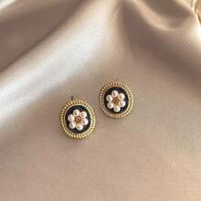 Juego de 5 Pares de Pendientes de Moda para Mujer| Pendientes de Perlas de Imitación Estilo Hong Kong Vintage en Rojo Vino, Chapados en Oro KC, Ideales para Uso Diario y Regalos de San Valentín - Cinco pares - Ver 7