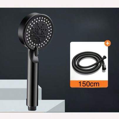 五档增压淋浴喷头，适用于家庭浴室、热水器、沐浴、增压软管、淋浴喷头。