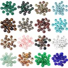 6 件/包天然大孔扁圆形算盘珠，14 毫米，多种款式可选，时尚休闲复古手工 DIY 珠子，适用于手链项链珠宝吊坠制作 - 彩色 - 查看 8