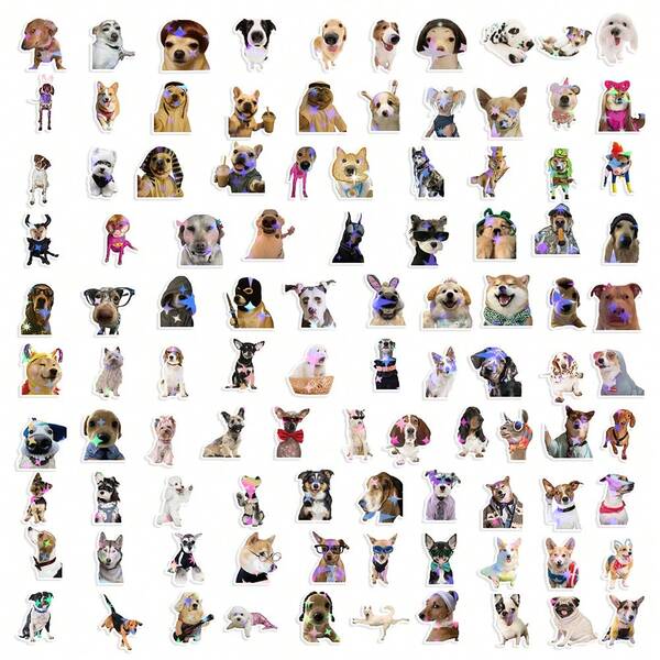 203pcs Realistic Puppy Dog Stickers For Water Bottle, Skateboard, Luggage, Notebook, Phone Case, Guitar, Piano, Room, Wall Decor