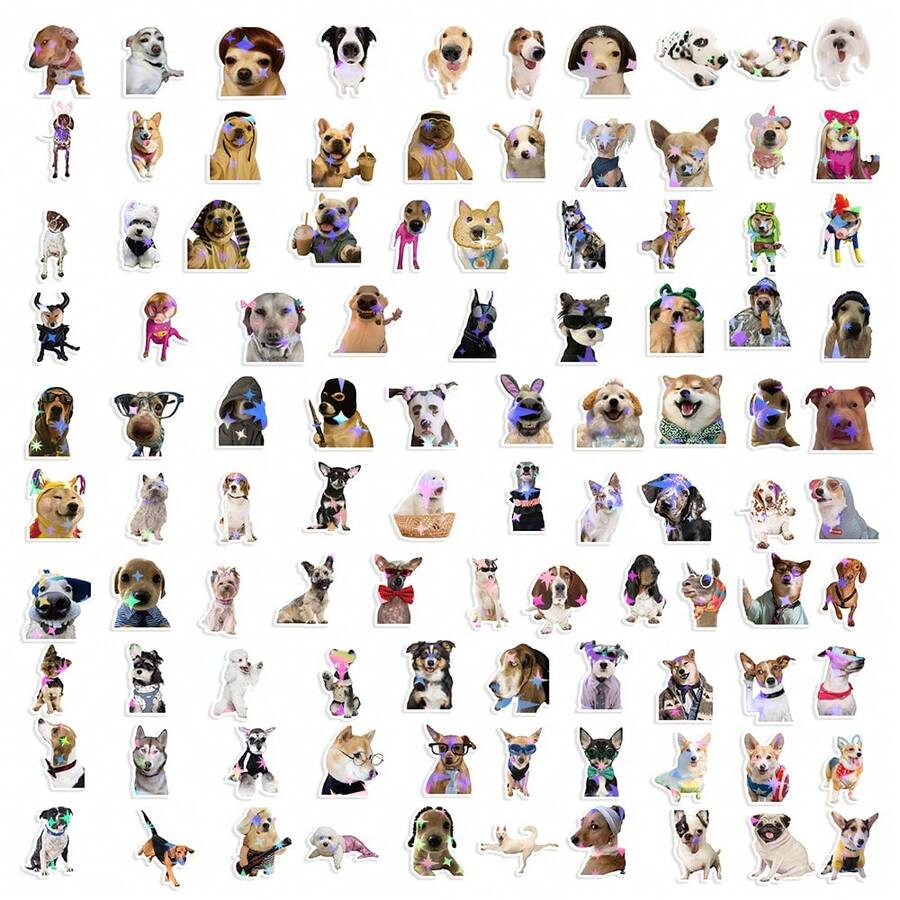 203pcs Realistic Puppy Dog Stickers For Water Bottle, Skateboard, Luggage, Notebook, Phone Case, Guitar, Piano, Room, Wall Decor