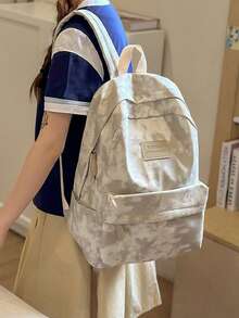 حقيبة ظهر كبيرة السعة بقماش صباغة التعتيق بلون واحد، حقيبة ظهر طلابية بسيطة بصباغة التعتيق، حقيبة ظهر كاجوال كبيرة السعة أنيقة بطراز إنس، حقيبة مدرسية كورية موضة جديدة لطلاب المدارس الإعدادية والثانوية، حقيبة ظهر جميلة للسفر للطلاب