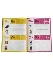 Cuaderno de práctica de escritura a mano de números españoles A4, libro de práctica de escritura cognitiva para educación de la primera infancia - Multicolor - Ver 5