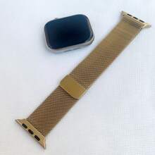 1 件男女通用磁性网状表带，兼容 表带 40mm Ultra2 49mm 44mm 46mm 40mm 45mm 41mm 42mm 38mm 智能手表表带配件表带手链，兼容 表带系列 1 2 3 4 5 6 Se 7 8 9 10 智能手表配件 - 金色 - 查看 1