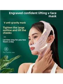 Máscara reafirmante para la cara en forma de V, se puede usar para dormir, hacer ejercicio y yoga, reutilizable