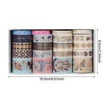 20PCS Chinese Style Stickers Tape Various Printing DIY Craft Decorative Sticker For Phone DIY Crafts Scrapbook Art Journal