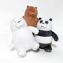 WE BARE BEAR 20厘米坐姿毛绒裸熊毛绒动物玩偶，熊猫玩偶，圣诞树装饰 - 彩色 - 查看 5