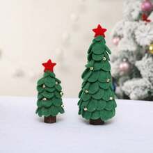 Árbol de Navidad artificial de escritorio mini, perfecto para decoración navideña, hogar, cocina, mesa de comedor - Multicolor - Ver 7