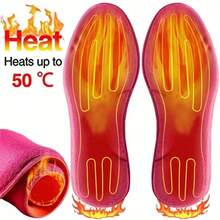 2Pcs Self Heating Insoles Thermostatic Thermal Insole Massage Memory Foam Arch Support Shoe Pad Heated Pads Winter Men Women, Accessories For Sneakers, Snow Boots, Casual Shoes,White Shoes Women Men Shoes - Hot Pink - View 2