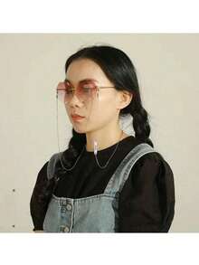 1pc Personalized Custom Name Glasses Chain, Custom Gold Name Tag Glasses Chain Accessories,Dainty Sunglasses Chain, Bohemian Face Mask Chain,Gold Chain Jewelry Valentine's Day Gifts Christmas Gifts - Multicolor - View 6