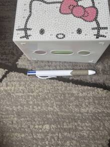 Sanrio 1 件  DIY 水钻彩绘纸巾盒闪亮圆形方形水钻设计粉色和白色格子图案非常适合家居装饰和汽车收纳水钻彩绘收纳礼物生日毕业