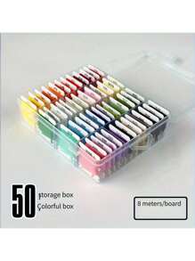 40/80 Color Box Embroidery Cross Stitch Thread, DIY Craft Sewing Floss For Embroidery, Knitting, Weaving