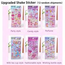 1 套贴纸，包含各种款式的贴纸、爱心贴纸、文具贴纸、彩色饰品贴纸和少女公主普通贴纸（款式随机）