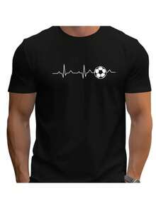T-shirt sport casual pour hommes - Col rond, lavable en machine - Parfait pour l'ete - nero - Visualizzare 1