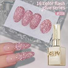 XEIJAYI 钻石闪光美甲 16 色 15ml 凝胶指甲油浸泡 UV LED 指甲油沙龙女性美甲工具时尚迷人指甲奢华指甲设计 - 彩色 - 查看 17