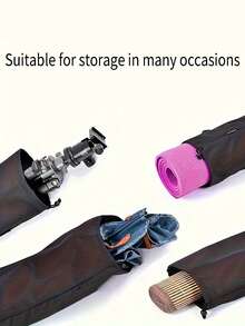 Folding Chair Storage Bag, Large Capacity Portable Folding Chair Storage Bag, Garden Chair Storage Bag, Extra Large Oxford Cloth Drawstring Storage Bag, Multi-Purpose Straight Tube Storage Bag, Suitable For Tripods, Folding Chairs, Lounge Chairs, Wear-Resistant And Practical, Can Store Various Shaped Chairs - Multicolor - View 3