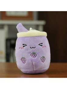 1 pieza Muñeco de peluche de taza de té de burbujas con frutas de dibujos animados, colgante de chupete, accesorio para té de burbujas (empaque aleatorio, algunas partes aleatorias), té de burbujas, colgante, peluche de té de burbujas - Multicolor - Ver 7