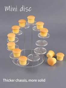 1 件亚克力分层展示架，4/7/12 槽透明分步小雕像、盲盒、甜点、蛋糕展示架 - 圣诞派对用品 - 透明色 - 查看 1