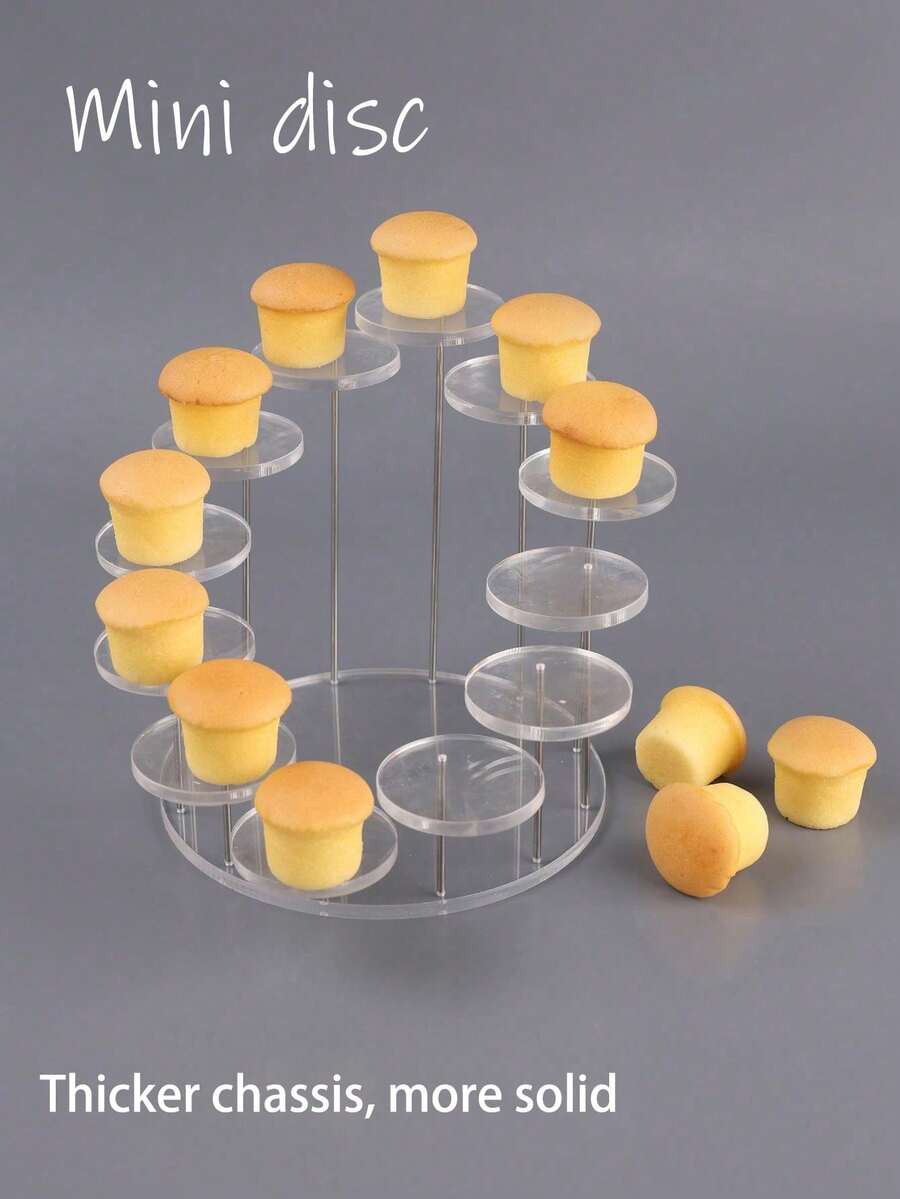 1 件亚克力分层展示架，4/7/12 槽透明分步小雕像、盲盒、甜点、蛋糕展示架 - 圣诞派对用品 - 透明色 - 查看 1