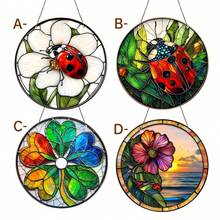 1pc Ladybug Acrylic Sun Catcher, Window Hanging Pendant, Is An Ideal Commemorative Gift For Family, Lovers, Friends, Holiday Decoration, Home Decoration, Mother's Day, Wedding Season Decoration, Birthday Gift, Wall Decoration Art