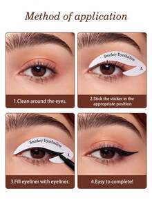 32 قطعة/4 مجموعات قوالب مكياج العين، ملصقات خط العين على شكل قطة، أدلة ظل العين وخط العين، قالب خط العين على شكل قطة، قوالب مكياج عين الثعلب، أدوات خط العين وظل العين للمبتدئين