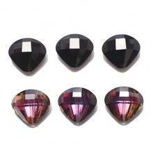 10 件/包 20 毫米扇形降落伞水晶玻璃珠，电镀颜色，DIY 珠宝配件，适用于项链、耳环、吊坠、手机壳、汽车装饰 - 20mm貝殼 - 查看 40