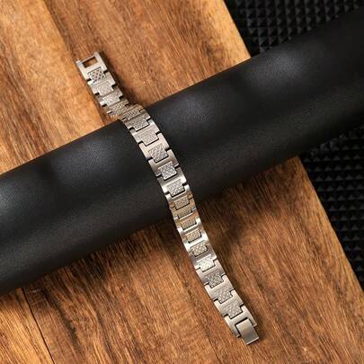 1 chiếc vòng tay Metropole Unisex bằng thép không gỉ 304 màu bạc, món quà trang sức thời trang cho dịp tựu trường, sinh nhật, hoặc đeo hàng ngày.