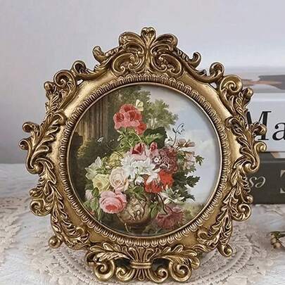 复古欧式金色拱形相框，适用于家居装饰、餐厅装饰和照片展示礼品