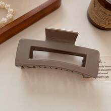 4pcs/1pc 11cm/4.33in Women's Soft Non-Scratch Safety Hair Clips, Fashion Versatile High-End Elegant Minimalist Solid Color Hair Claws, Suitable For Daily Outing, Casual, Party, Commute, Beach, Vacation - Ponytail, Bun, Washing Face, Makeup, Outfit Accessory